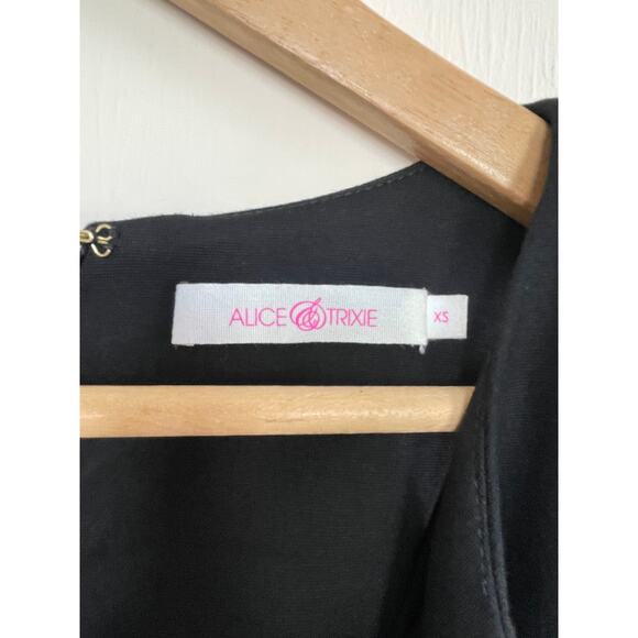 ALICE & TRIXIE black knit basic sleeveless sheath mini dress - Picture 6 of 6